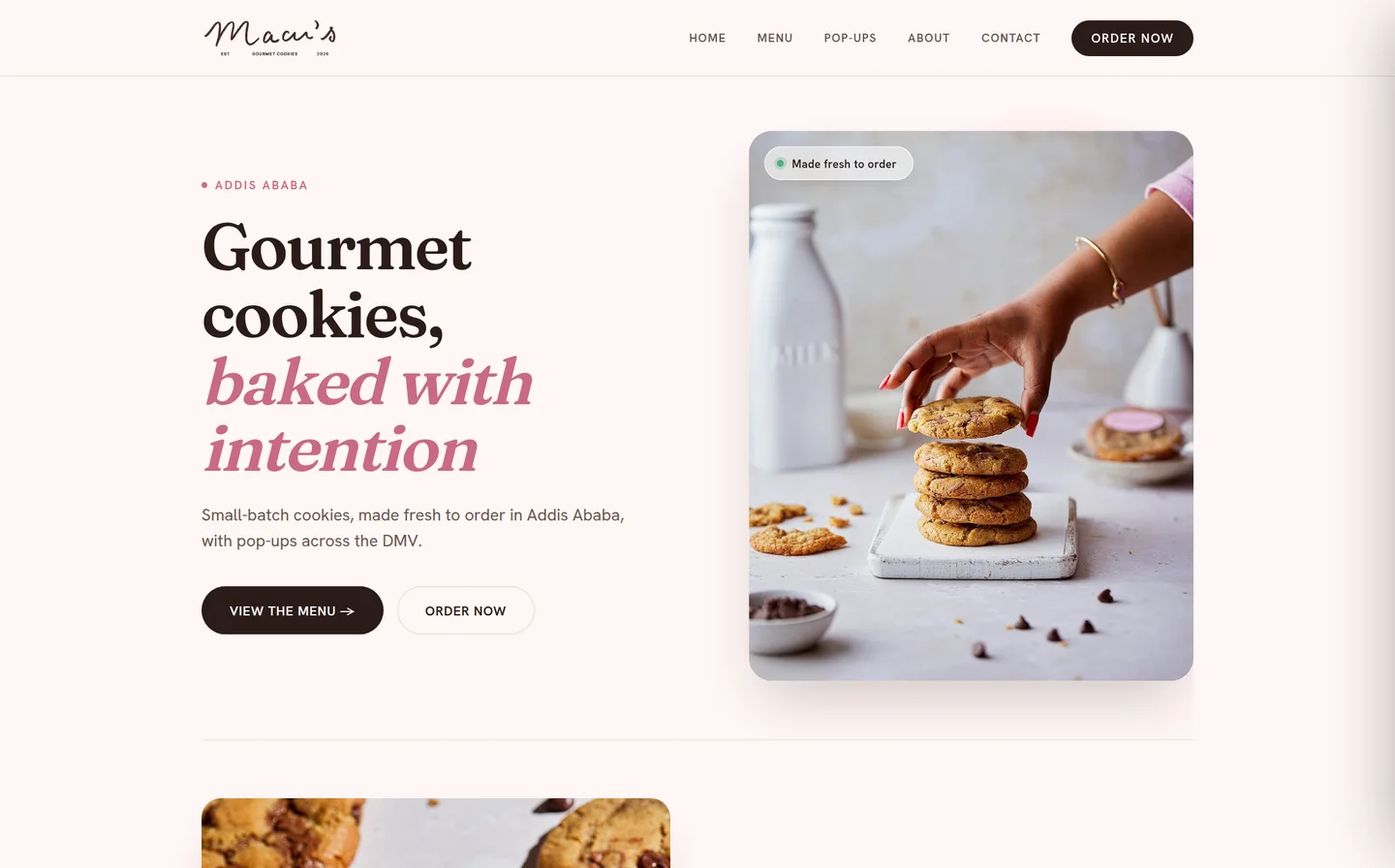 macusgourmet.com homepage